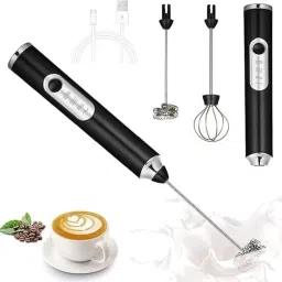 Coffee Beater Milk Frother Handheld USB Rechargeable Foam Maker for Coffee Personal Coffee Maker-image-45