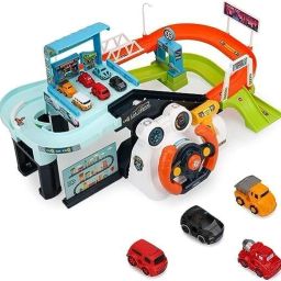 Urban Rail Transit Car Race Track Toy Adventure Parking Building Playset-56