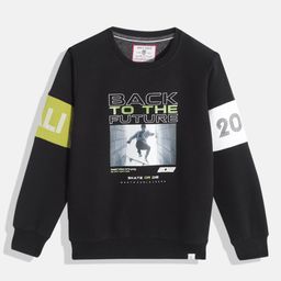 Monte Carlo Boys Black & White Graphic Printed Sweatshirt-image-80