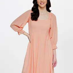 AND Square Neck A-Line Dress-95