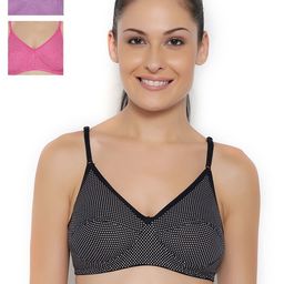 Floret Pack of 3 Printed Full-Coverage Bras-47