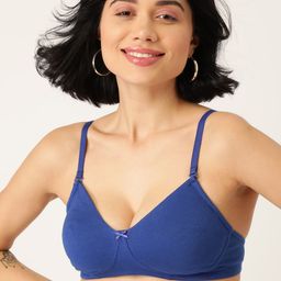 DressBerry Navy Blue Solid Non-Wired Non Padded T-shirt Bra 5355-06-picture-26
