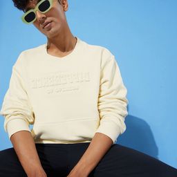 Difference of Opinion Men Typography Oversized Fleece Sweatshirt-picture-33