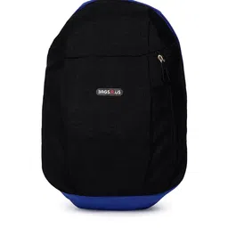 Bags.R.us Unisex Black & Blue Solid Backpack-picture-13