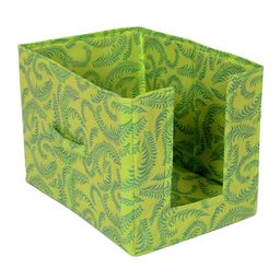 Kuber Industries Set Of 4 Green Flower Printed Foldable Saree Stacker With Handles image 3