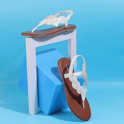 Mochi Striped T-Strap Flats-image-9