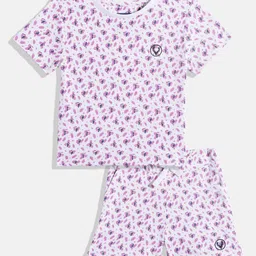 Allen Solly Junior Girls Printed Pure Cotton T-shirt with Shorts-picture-34