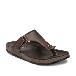 Shences Brown T-Strap Sandals-image-15