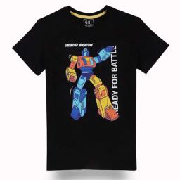 Gini & Jony Boys Black Graphic T-Shirts-image-30