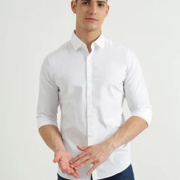 United Colors Of Benetton White Slim Fit Shirt-image-96