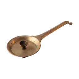 Indianshelf Textured Brass Pooja Diya-image-43