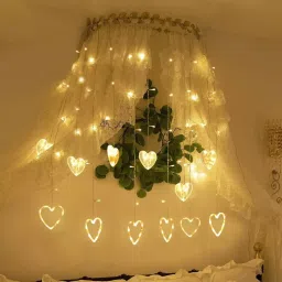 X4Decor Heart Curtain 6+6 Pixel Led Light Warm White-8