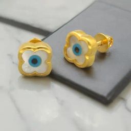 Sri Jagdamba Pearls 22k Gauri Gold Earrings-image-37