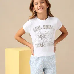 U.S. Polo Assn. Girls White Squad Pure Cotton T-Shirt-picture-0