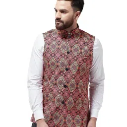 Sojanya Multicolor Printed Nehru Jacket-image-1