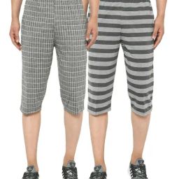 Vimal Jonney Multicolor Cotton Capris - Pack of 2-image-101