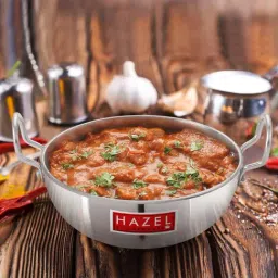 HAZEL Silver Aluminium Induction Base Kadai - Set of 1 (4800 ML)-20