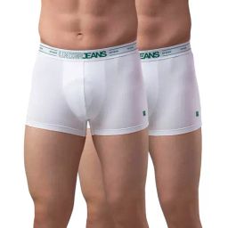 UnderJeans by Spykar White Trunks - Pack of 2-image-33