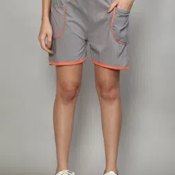 Gracit Grey Cotton Sports Shorts-image-32