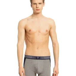 Van Heusen Regular Fit Anti Bacterial Colour Fresh Solid Trunks - Grey Melange W Dark Navy-picture-14
