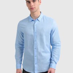 United Colors of Benetton Blue Slim Fit Shirt-picture-43
