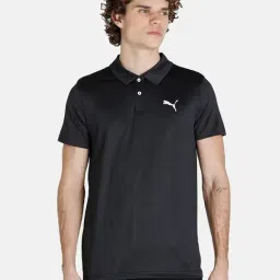 Puma All In Black Regular Fit Sports Polo T-Shirt-image-52