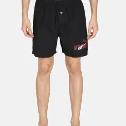 Puma Basic Black Cotton Regular Fit Printed Boxers-image-13