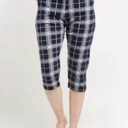 Kanvin Navy Check Capris-picture-31
