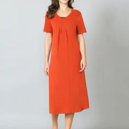 Van Heusen Orange Cotton Regular Fit Night Gown-image-45