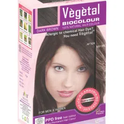 Vegetal Hair Bio Color Dark Brown - 150 gm-image-40
