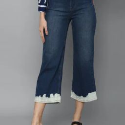 Allen Solly Navy Cotton Mid Rise Jeans-picture-32