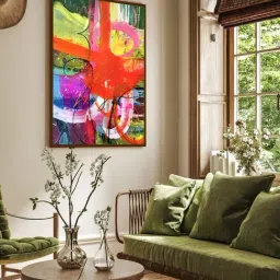 The Art House Abstract Multicolor Canvas Painting-image-46
