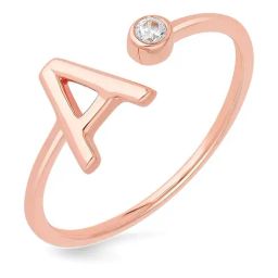 Malabar Gold and Diamonds 14k Gold Alphabet A Ring for Women-image-22