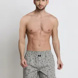 Men Grey Print Boxer Shorts-picture-11