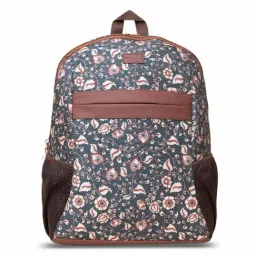 ZOUK 18 Ltrs Blue Floral Backpack-21