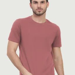 Freecultr Dusty Pink Cotton Regular Fit T-Shirt-image-8