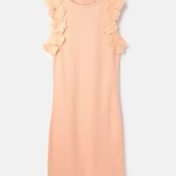 United Colors of Benetton Girls Pink Cotton Textured Dress-image-35