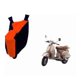 Auto Pearl Waterproof Two Wheeler Cover For LML Star Euro 150 (Orange & Blue)-image-58
