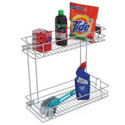Olive Sparkle Series 200+200x535x430 mm SS.304 Grade Stainless Steel Detergent Pullout, 151 013 008 0-image-99
