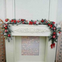 Little Surprise Box LLP Christmas Garland With Bows Gift Boxes Cotton Flower Fillers-picture-10