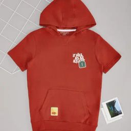 Pantaloons Junior Boys Brown Cotton Solid T-shirt-image-101