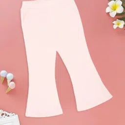 Pantaloons Junior Girls Barely Pink Textured Trousers-picture-16