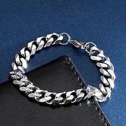 FIMBUL Premium Curb Chain Bracelet Stainless Steel Made For Men-picture-17