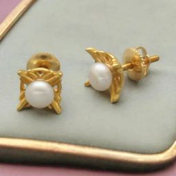 Sri Jagdamba Pearls 22k Aria Gold Earrings-image-63