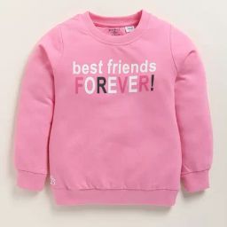 BISKID GIRLS Pink Cotton Printed Sweatshirt-image-16