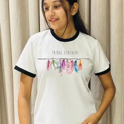 Moda Rapido Women Printed Applique T-shirt-picture-35