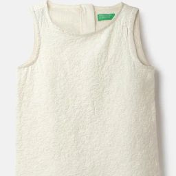 United Colors of Benetton Girls Off White Sequined Top-image-7