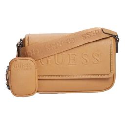 Guess Haddington Camel Textured Cross Body Bag-image-94