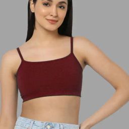 AROUSY Maroon Cotton Beginner's Bra-image-89