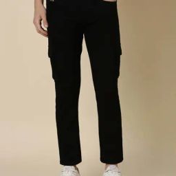 Allen Solly Jet Black Slim Fit Jogger Jeans-image-92